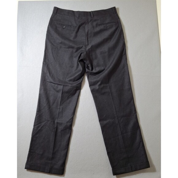 Zignone Dress Pants 35/34 Charcoal Cuffed Wool Cashmere Blend Made in Italy EUC - Picture 9 of 10